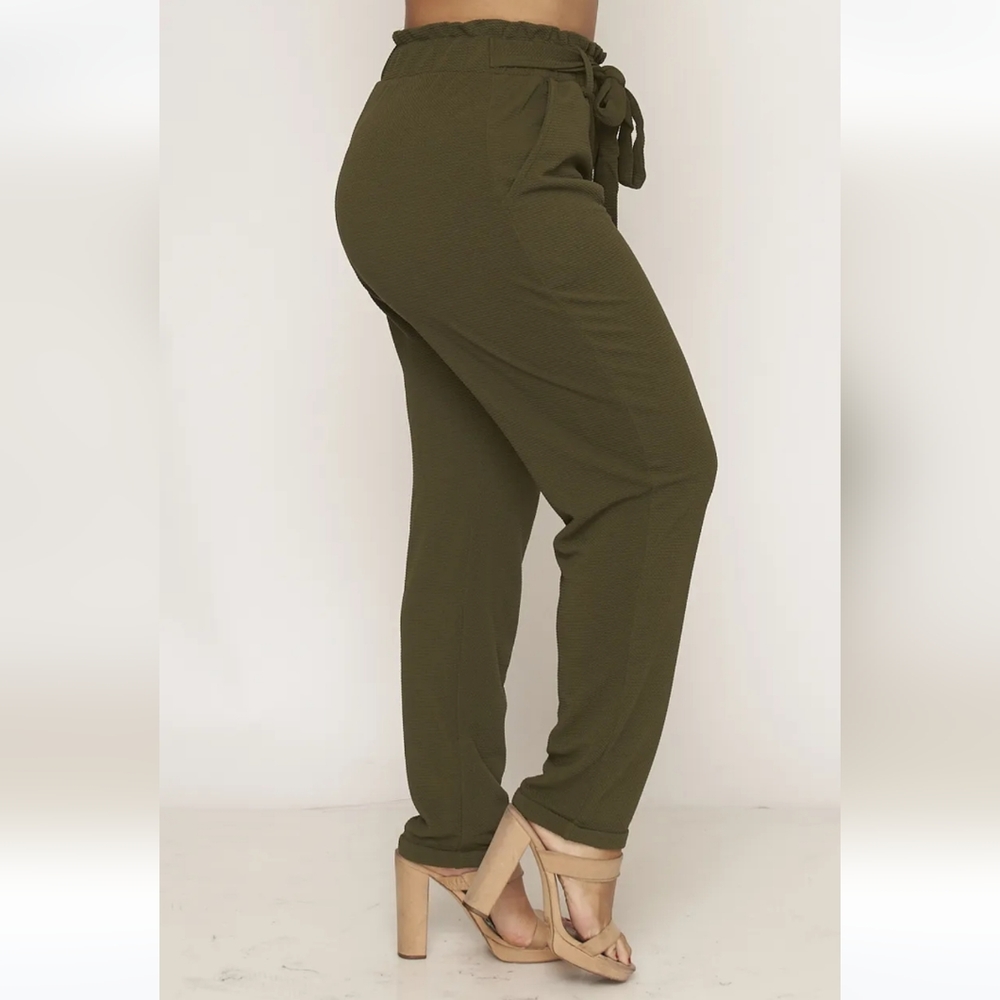 Olivia Rose Green Cuffed Pants Plus Size 1xl NWT